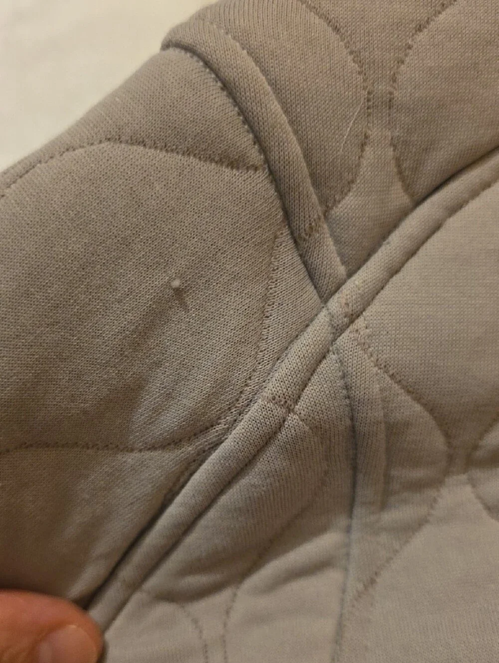 Lululemon Quilted Cropped Bomber Jacket - Light Gray/Taupe Size 6